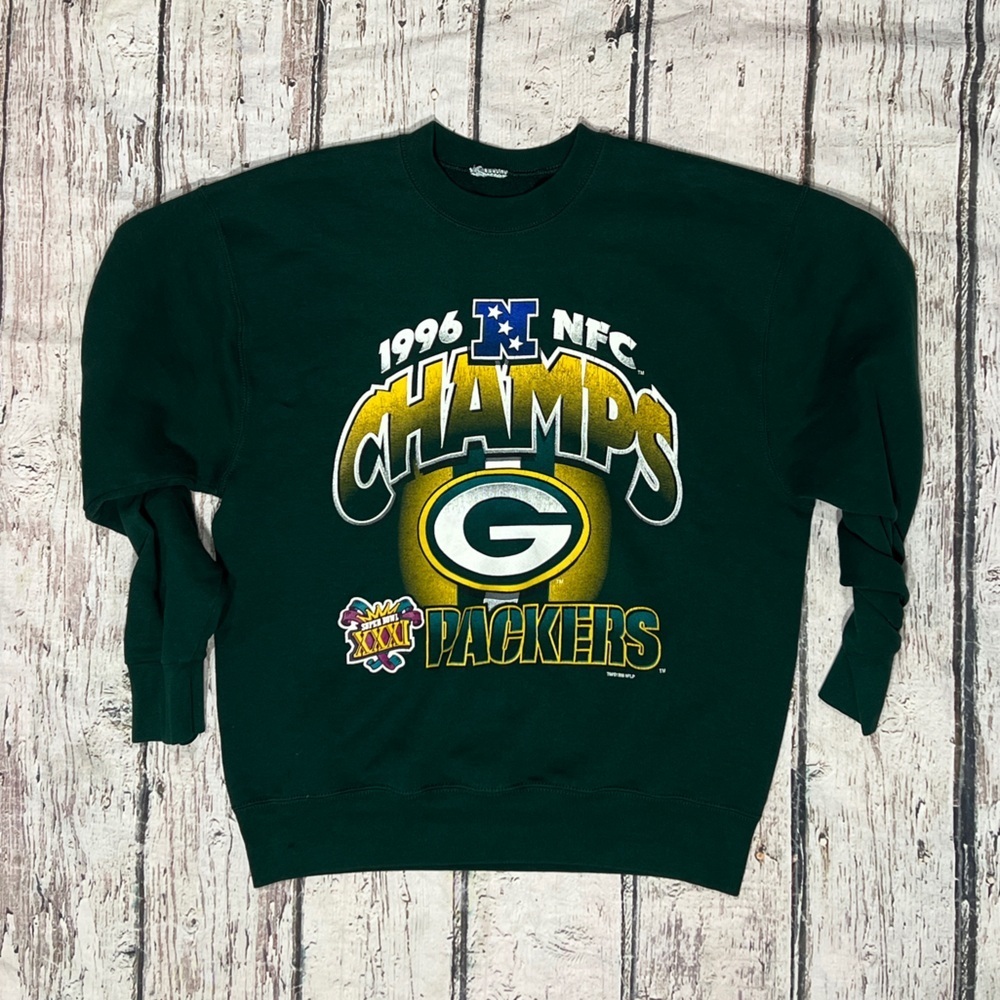 Vintage Green Bay Packers Super Bowl XXXI NFL Football Green Sweatshirt